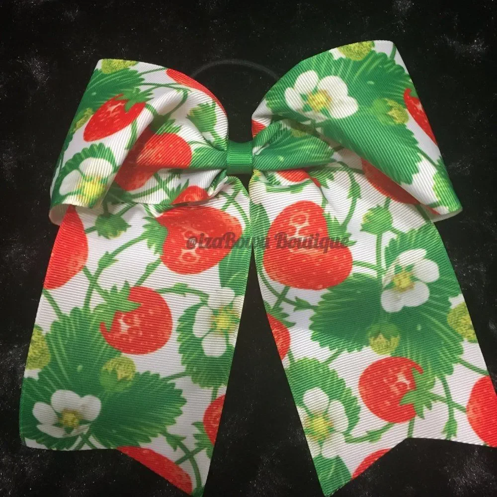 Watermelon Print Cheer Bow  Handmade CB962 NWT Boutique